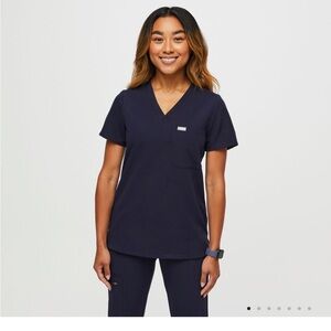 Figs Catarina Scrub Top Navy XXS